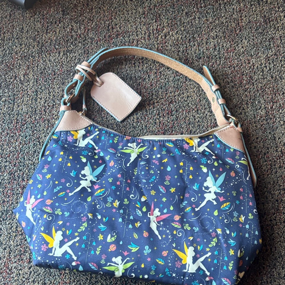 2015 1/2 MARATHON Disney Dooney TINKERBELL Shoulder Bag GREAT CONDITION - Picture 3 of 10
